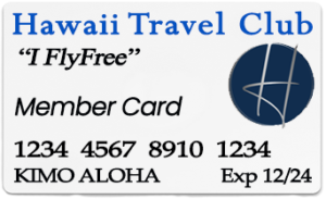 Hawaii Travel Club I Fly FREE Membership Card