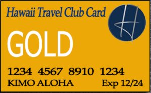 Hawaii Travel Club GOLD I Fly FREE Membership Card